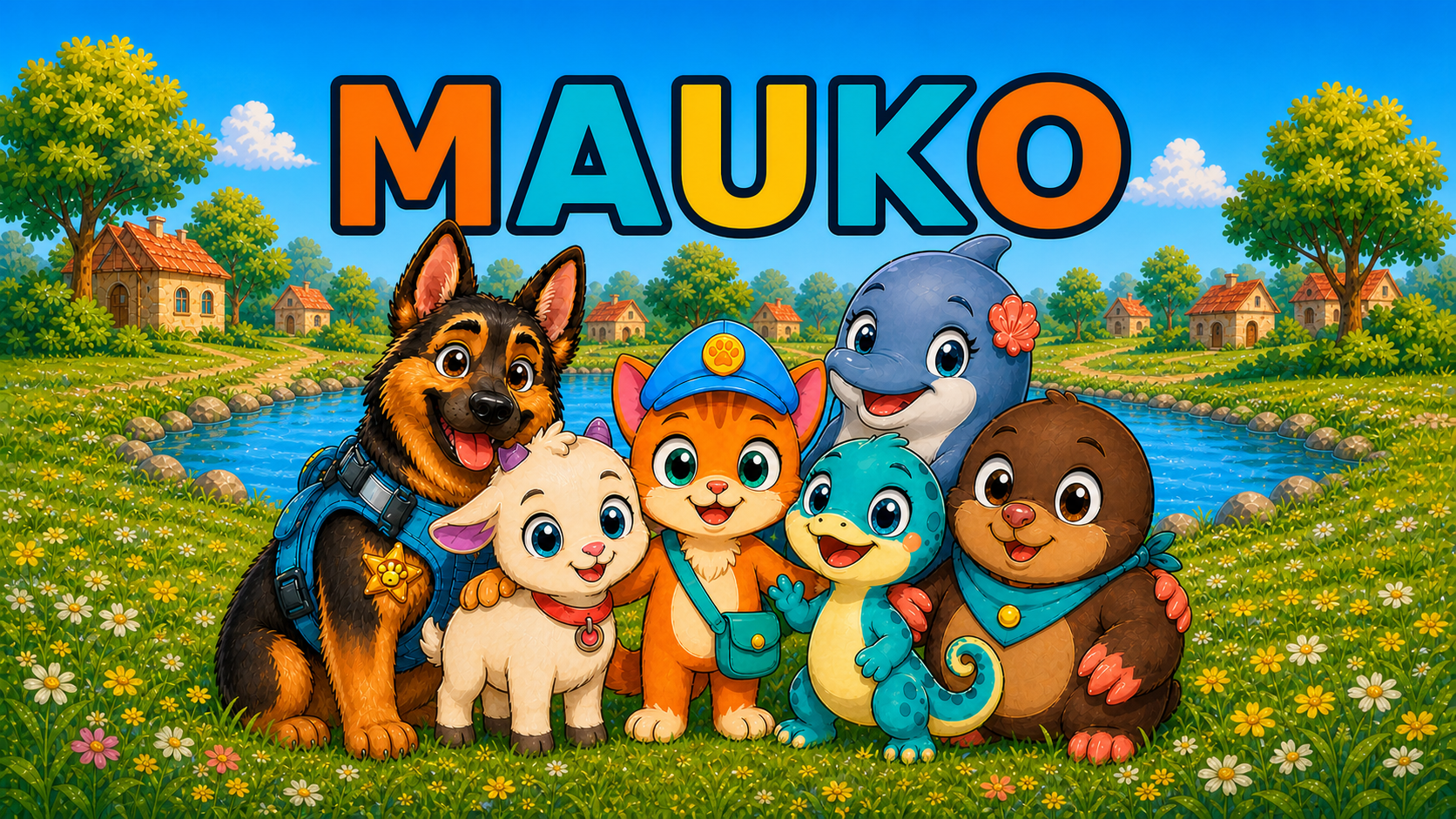 Mauko e i suoi amici nel borgo
